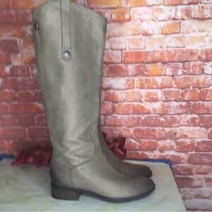 Sam Edelman Mushroom Gray  Tall Soft Over the Knee Back Zip Penny Boots